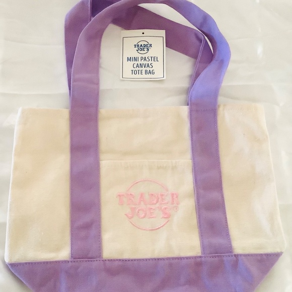 Pastel Trader Joe’s mini tote bags Mint Green NWT - Picture 3 of 6